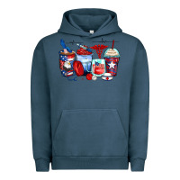 Pigment Midnight Navy American nurse coffee cups Urban Hoodie - Zillion Design Studio