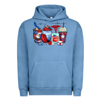 Pigment Pebble Blue American nurse coffee cups Urban Hoodie - Zillion Design Studio