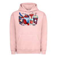 Pigment Salmon American nurse coffee cups Urban Hoodie - Zillion Design Studio
