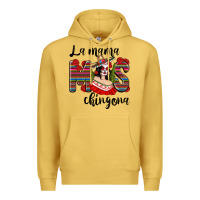 Antique Gold la mama mos chingona Premium Hoodie - texasbilliewilder