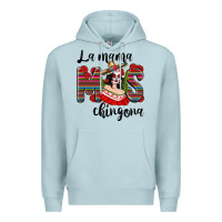 Blue Mist la mama mos chingona Premium Hoodie - texasbilliewilder