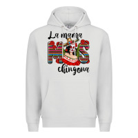 Dove Grey la mama mos chingona Premium Hoodie - texasbilliewilder