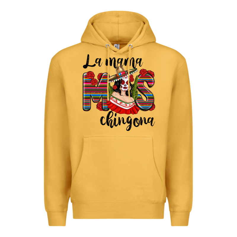 La Mama Mos Chingona Premium Hoodie by texasbilliewilder | Teevron
