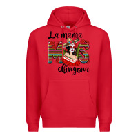 Red la mama mos chingona Premium Hoodie - texasbilliewilder