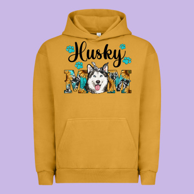 Husky Mom Western Urban Hoodie Designed By Ranaportraitstore