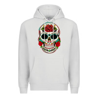 Dove Grey mexican day of the dead Premium Hoodie - texasbilliewilder