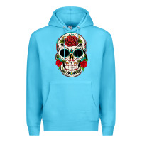Ocean Blue mexican day of the dead Premium Hoodie - texasbilliewilder