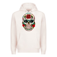 Pale Pink mexican day of the dead Premium Hoodie - texasbilliewilder