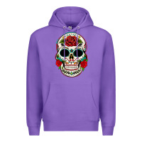 Purple mexican day of the dead Premium Hoodie - texasbilliewilder