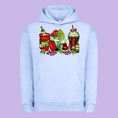 Wine Coffee Cups Urban Hoodie Designed By Zillion Design Studio