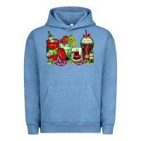 Pigment Pebble Blue wine coffee cups Urban Hoodie - Zillion Design Studio