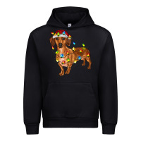 Dachshund With Christmas Lights Urban Hoodie | Teevron