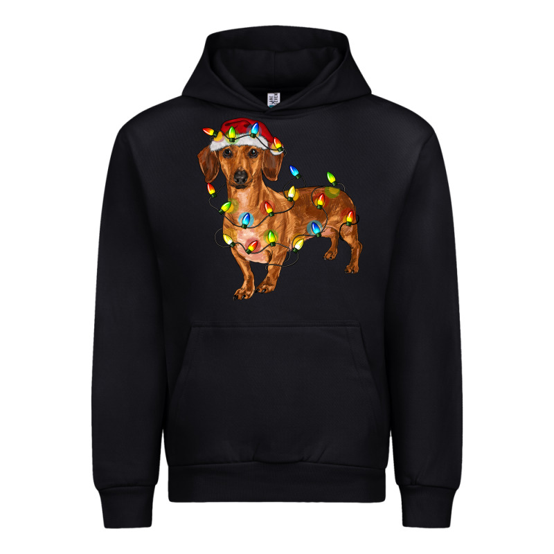 Dachshund With Christmas Lights Urban Hoodie by RanaPortraitStore | Teevron