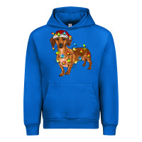 Cobalt dachshund with christmas lights Urban Hoodie - RanaPortraitStore