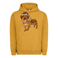 Pigment Peanut Butter dachshund with christmas lights Urban Hoodie - RanaPortraitStore