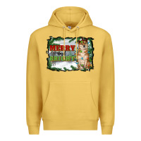 Antique Gold merry and bright shiba inu Premium Hoodie - RanaPortraitStore
