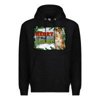 Black merry and bright shiba inu Premium Hoodie - RanaPortraitStore