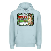 Blue Mist merry and bright shiba inu Premium Hoodie - RanaPortraitStore