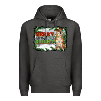 Charcoal Heather merry and bright shiba inu Premium Hoodie - RanaPortraitStore