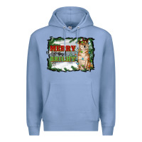 Colony Blue merry and bright shiba inu Premium Hoodie - RanaPortraitStore