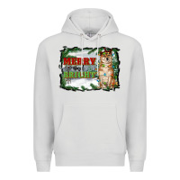 Dove Grey merry and bright shiba inu Premium Hoodie - RanaPortraitStore