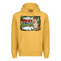 Mustard merry and bright shiba inu Premium Hoodie - RanaPortraitStore