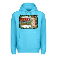Ocean Blue merry and bright shiba inu Premium Hoodie - RanaPortraitStore