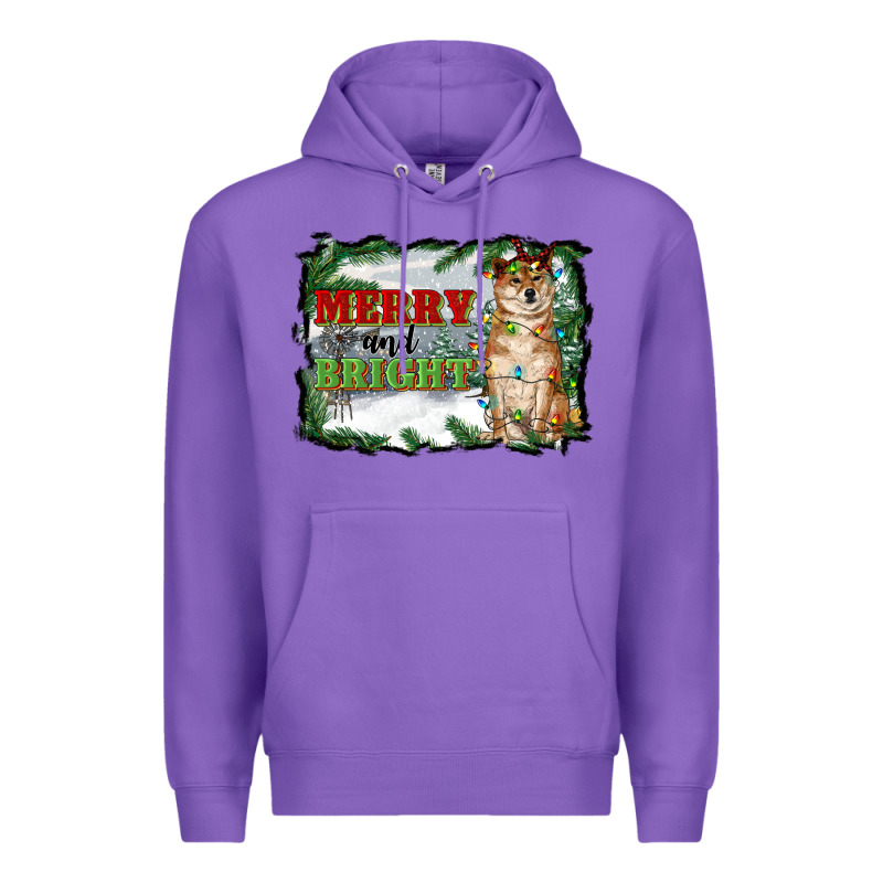 Merry And Bright Shiba Inu Premium Hoodie by RanaPortraitStore | Teevron