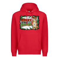 Red merry and bright shiba inu Premium Hoodie - RanaPortraitStore