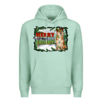 Seafoam merry and bright shiba inu Premium Hoodie - RanaPortraitStore