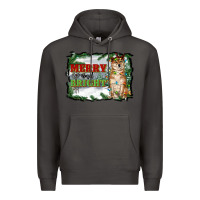 Smoke merry and bright shiba inu Premium Hoodie - RanaPortraitStore