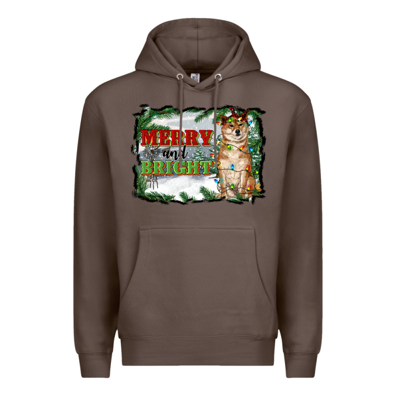 Merry And Bright Shiba Inu Premium Hoodie by RanaPortraitStore | Teevron