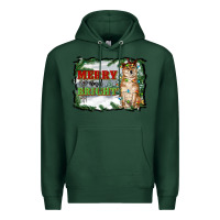 Sports Green merry and bright shiba inu Premium Hoodie - RanaPortraitStore