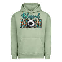 Pigment Oil Green western blessed mom with soccer Urban Hoodie - texasbilliewilder