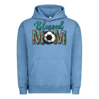Pigment Pebble Blue western blessed mom with soccer Urban Hoodie - texasbilliewilder