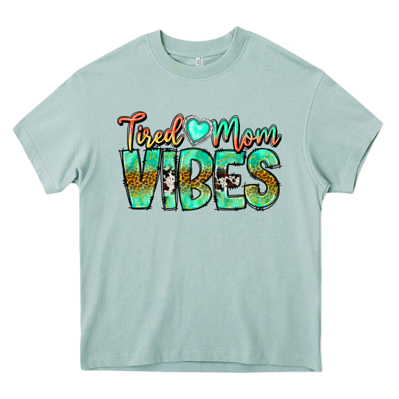 Tired Mom Vibes Heavy Core Tee by CowhideDigitalArt | Teevron