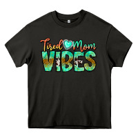 Asphalt Tired Mom Vibes Heavy Core Tee - CowhideDigitalArt
