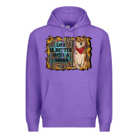 Purple life is better with a shiba Premium Hoodie - RanaPortraitStore