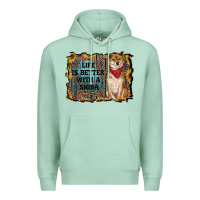 Seafoam life is better with a shiba Premium Hoodie - RanaPortraitStore