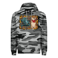 Slate Camo life is better with a shiba Premium Hoodie - RanaPortraitStore