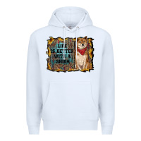 White life is better with a shiba Premium Hoodie - RanaPortraitStore