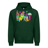 Forest Green nail art coffee cups Urban Hoodie - Zillion Design Studio