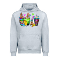 Heather Grey nail art coffee cups Urban Hoodie - Zillion Design Studio