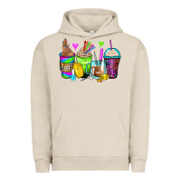 Pigment French Oak nail art coffee cups Urban Hoodie - Zillion Design Studio