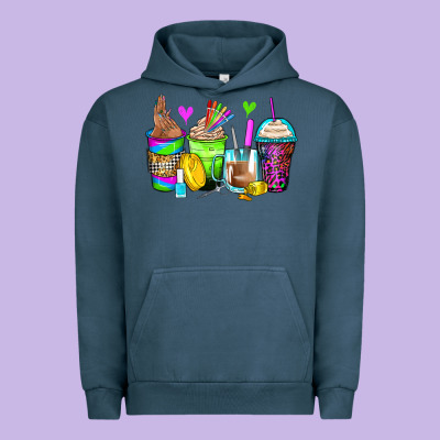 Nail Art Coffee Cups Urban Hoodie Designed By Zillion Design Studio