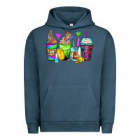 Pigment Midnight Navy nail art coffee cups Urban Hoodie - Zillion Design Studio