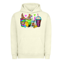 Pigment Pistachio nail art coffee cups Urban Hoodie - Zillion Design Studio