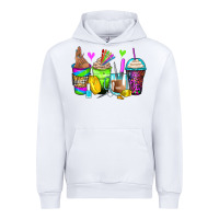 White nail art coffee cups Urban Hoodie - Zillion Design Studio