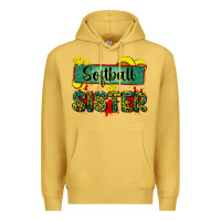 Antique Gold softball sister with leopard Premium Hoodie - Zillion Design Studio