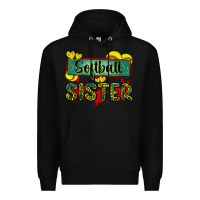Black softball sister with leopard Premium Hoodie - Zillion Design Studio